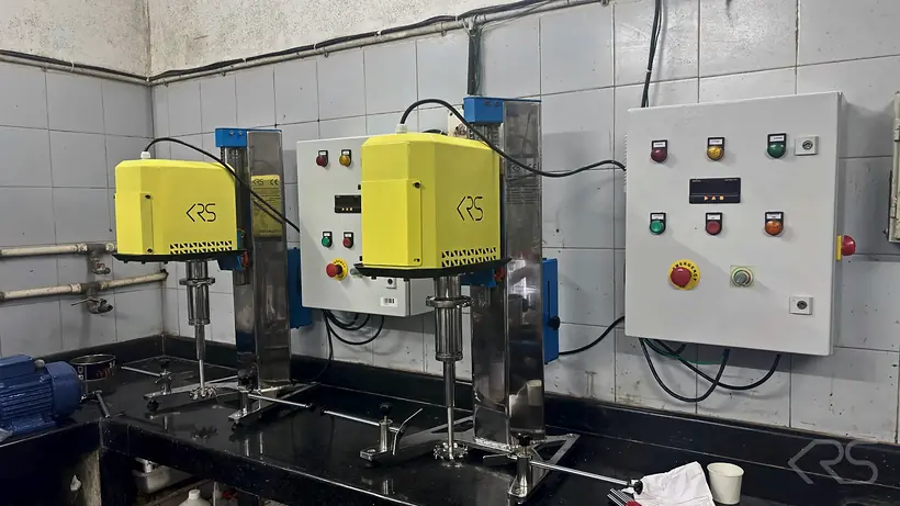 Two KRS dissolvers with control panels installed at a customer site
