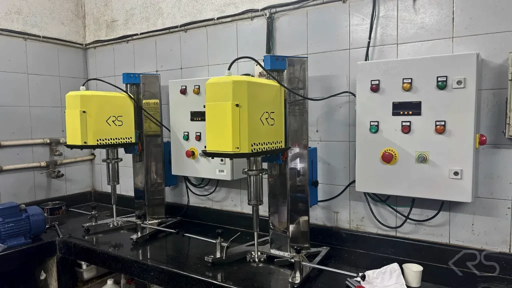 Two KRS dispersers with control panels installed at a customer site