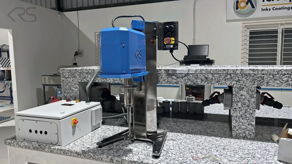 KRS laboratory disperser installed on a customer workbench
